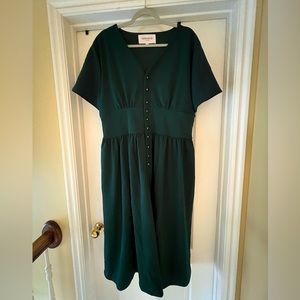 Jessakae Forest Green Button Dress